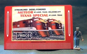 FRISCO TWINS (METEOR & TEXAS SPECIAL) _ #62 O/S SCALE METAL BILLBOARD - Picture 1 of 3