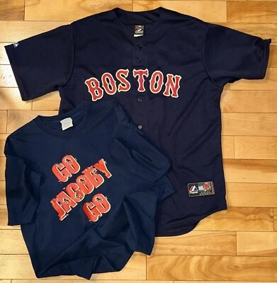Винтажная футболка Джейкоби Эллсбери Majestic Boston Redsox/Go, Jacoby Go! Футболка. Размер LG - Изображение 1 из 4