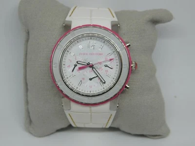 Juicy Couture JC29.3.29.0392 White Tone Quartz Analog Women's Watch New Battery - Imagem 1 de 4