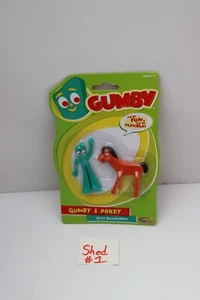 Gumby and Pokey Horse Bendable Poseable Flexible Toy Mini Figures Set Pair 2.75" - Picture 1 of 5