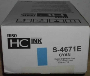 Riso S-4671E Ink cyan HC Ink Risograph for HC 5000 5500 2018 - Picture 1 of 1