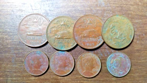 1969 Twenty cents Mexican vintage coins lot 20 centavos piramide 1969 + Josefas - Picture 1 of 2