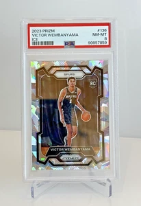 2023 Panini Prizm Victor Wembanyama Ice Prizm Rookie #136, PSA 8, Spurs - Bild 1 von 6