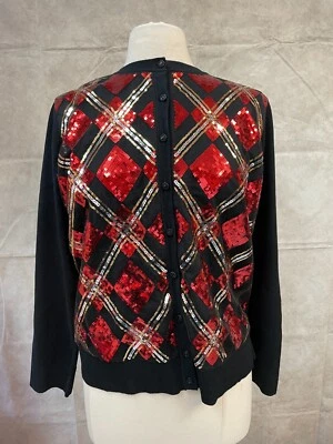 Cárdigan Charter Club negro manga larga talla XXL Foto 1 de 4