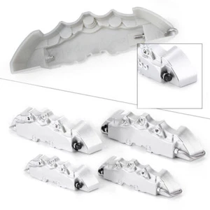 Auto 3D Front Rear Disc Brake Caliper Covers Set Silver Fashion Truck Universal - Picture 1 of 8