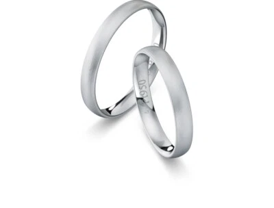 2x950 Platin Eheringe Paarringe Trauringe Platin +Gravur.Platinringe.Paarpreis - Bild 1 von 2