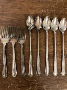 8 Filler Pcs Marianne Silver Plate MRI1   FREE SHIPPING - Picture 1 of 9