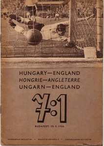 Vintage Rare 1954 Hungary vs England Match Program Ferenc Puskas Football Soccer - Picture 1 of 10