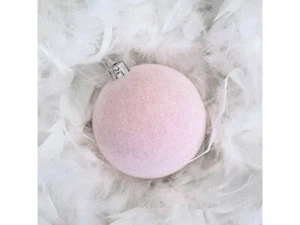 18pcs Pink Suede Christmas tree ornaments Baubles, Snowy effect,soft, Luxurious - Picture 1 of 2