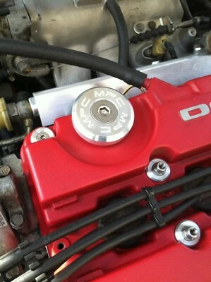 MPC Motorsport Oil Cap Honda Civic Acura Integra D15b B16a K20a K24 [Silver] - Image 1 of 3