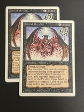 Set of 2x Lord of the Pit Revised / 3rd Edition 3ED Magic the Gathering MTG EDH