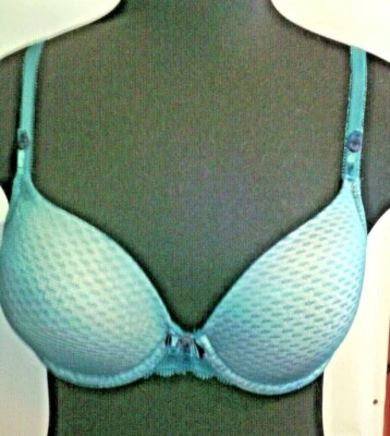 Vanity Fair Underwire Bra Grace Unpadded Plunge Turquoise UK34 B/US-Int 34 NWOT  - Image 1 of 4
