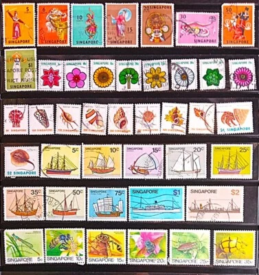 SINGAPORE 1968-2001 DEFINITIVE STAMPS LOT 2 SCAN FINE USED SGD3 - Image 1 of 3