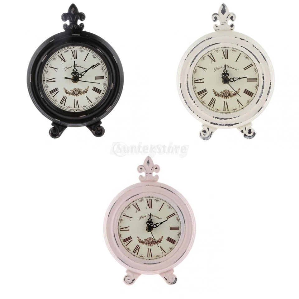 3 Colors Retro European Style Wood Clock Bedside Clock Desk Table Decoration - Image 1 of 1