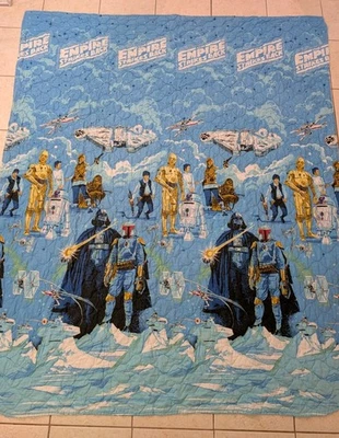 Colcha edredón Star Wars Empire Strikes Back 1979 de colección tamaño King 85"x102" Foto 1 de 4