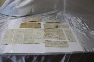  Mortgage Papers & Receipts Lot 12 Pieces Includes Envelope 3 Cent Stamp Antique - Picture 1 of 14