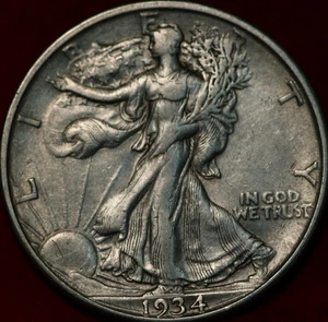 1934-D Denver Mint Silver Walking Liberty Half - Picture 1 of 2