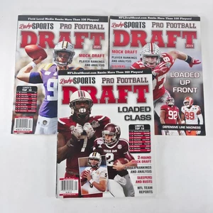 Lindy’s Sports Pro Football Draft Magazine Lot 2014 2019 2020 NFL Mock Drafts - Bild 1 von 18