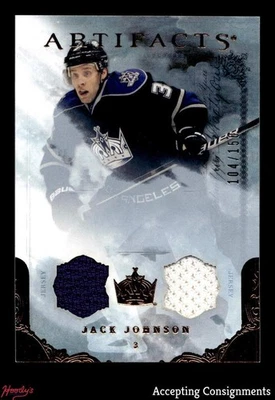 2010-11 Artifacts Jerseys Bronze #78 Jack Johnson DUAL GAME USED JERSEY 104/150 - Image 1 of 2
