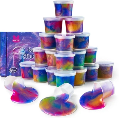 24 Pack Galaxy Slime Party Favors for Kids Slime Cup Bulk Stretchy & Non-Sticky - Image 1 of 4