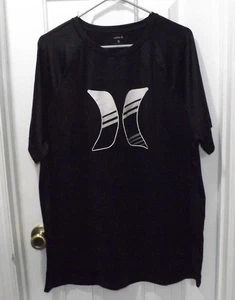 💥 HURLEY BLACK ACTIVEWEAR LOGO T SHIRT SIZE XL - Picture 1 of 2
