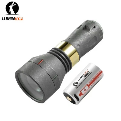 Lanzador Lumintop Thor II V2 titanio lavado a la piedra 350 lúmenes LEP 738 k candela USBC Foto 1 de 4