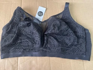 M&S Mesh Lace Non-Padded Bralette Size 42DD - Picture 1 of 12