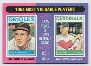 1975 Topps Most Valuable Players Brooks Robinson, Ken Boyer #202 - Picture 1 of 2