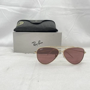 Ray Ban Unisex Aviator Reverse Thin Metal Sunglasses RBR0101S Gold - Picture 1 of 16