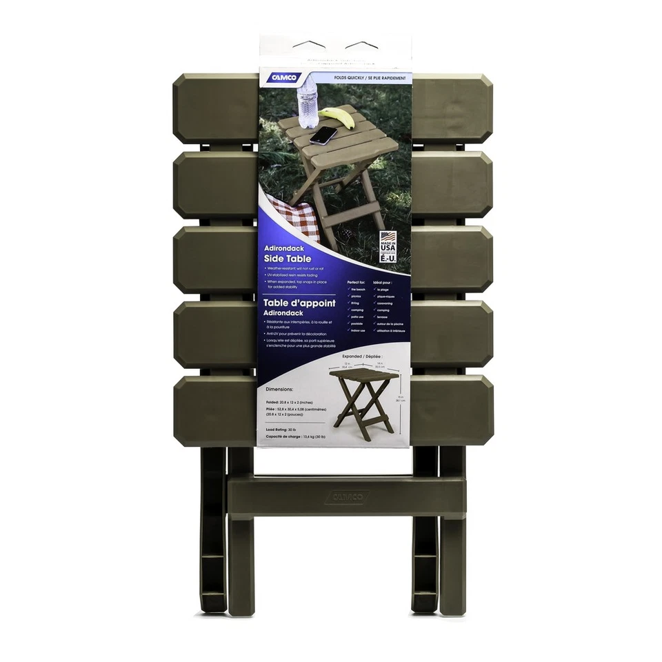 Mesa Camco 51882 Estilo Adirondack Plegable Rápido Plástico Sm Mocha Foto 1 de 1