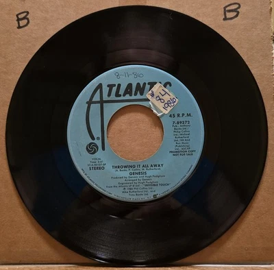 Genesis: Throwing It All Away / Throwing It All Away - Atlantic Promo 45rpm - Image 1 of 3