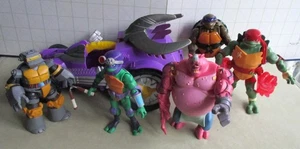TMNT LOOSE TEENAGE MUTANT NINJA TURTLES X 5 + SHREDDER'S CAR JOB LOT BUNDLE - Picture 1 of 15