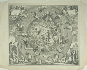 Hendrik Hondius Old: Card Céleste Mounted Seen Pole North - Imagen 1 de 5