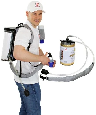 Bier Rucksack für 5 Liter Partyfass Bier Fass Dose mit Zapfhahn und Pumpe