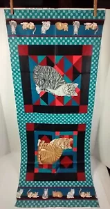 Cat Pillow Squares Fabric 17 in - Picture 1 of 6