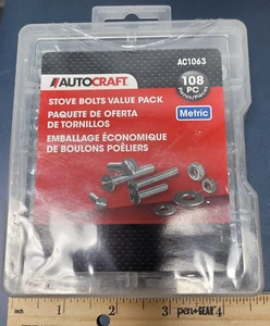 AutoCraft #AC1063 108 tlg. Metrische Herdschrauben mit Unterlegscheiben und Muttern - Bild 1 von 4
