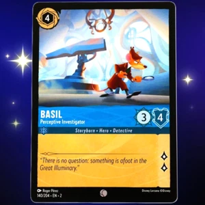 Basil Perceptive Investigator - Disney Lorcana Rise of the Floodborn #140/204 - Picture 1 of 3