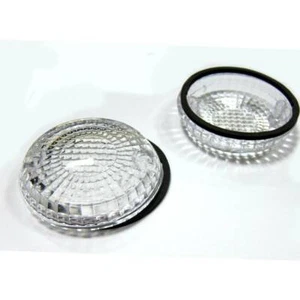 2x Clear Turn Signal Lenses For Kawasaki Eliminator BN 125 EL 250 w/ EVA Gaskets - Picture 1 of 1