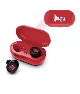 NCAA Nebraska Cornhuskers Bluetooth True Wireless Earbuds - Picture 1 of 4