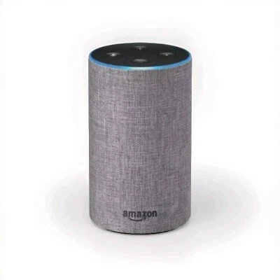 Amazon Echo 2nd Gen Bluetooth Alexa Smart Stereo Speaker Aux Heather Grey Fabric - Image 1 of 4