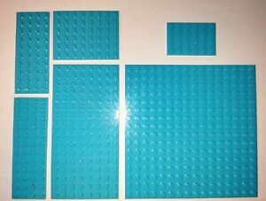 LEGO® Basic Bauplatten Platten 4x6 4x10 4x12 8x16 16x16 in azurblau azure