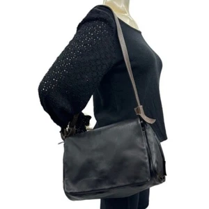 Francesco Biasia Handbag Shoulder Bag Purse Italian Leather Messenger Flap - Picture 1 of 16