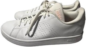 adidas Advantage Base White Glow Pink Sz 8.5 - Picture 1 of 9