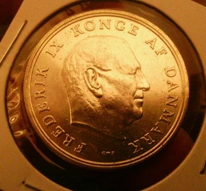 1964 Denmark 5 Kroner - .800 Silver, UNC - Picture 1 of 2