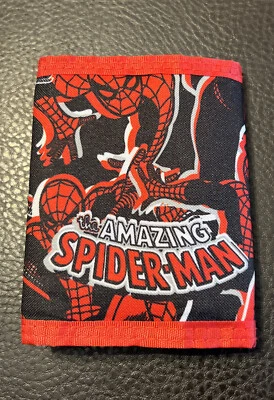 Amazing Spider-Man Tri-Fold Wallet - Bioworld Marvel Black and Red - Image 1 of 4