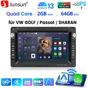 Carplay Für VW Polo 9N Golf Jetta MK4 Passat T5 Android 14 Autoradio DAB+ 2G+64G - Bild 1 von 14