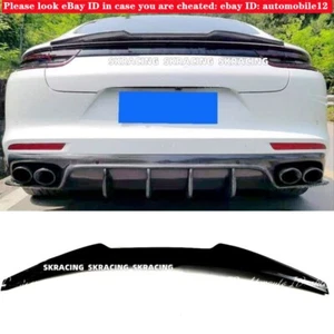 For Porsche Panamera 971 2017-2023 Gloss Black Trunk Rear Spoiler Wing Body kit - Picture 1 of 9