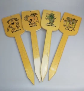 Estacas vegetales vintage de Plastex EE. UU. - dibujos de dibujos animados decoración retro - Imagen 1 de 12