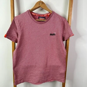Superdry Shirt Womens Extra Large Pink Striped Short Sleeve - Picture 1 of 9