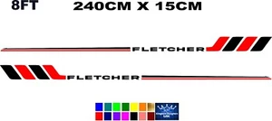 Pegatina/calcomanía de vinilo Fletcher personalizada de 8 pies para lancha motora, barco y embarcación - Imagen 1 de 3